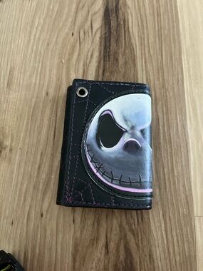 Disney Nightmare Before Christmas Snap Wallet  Faux Leather Stitching